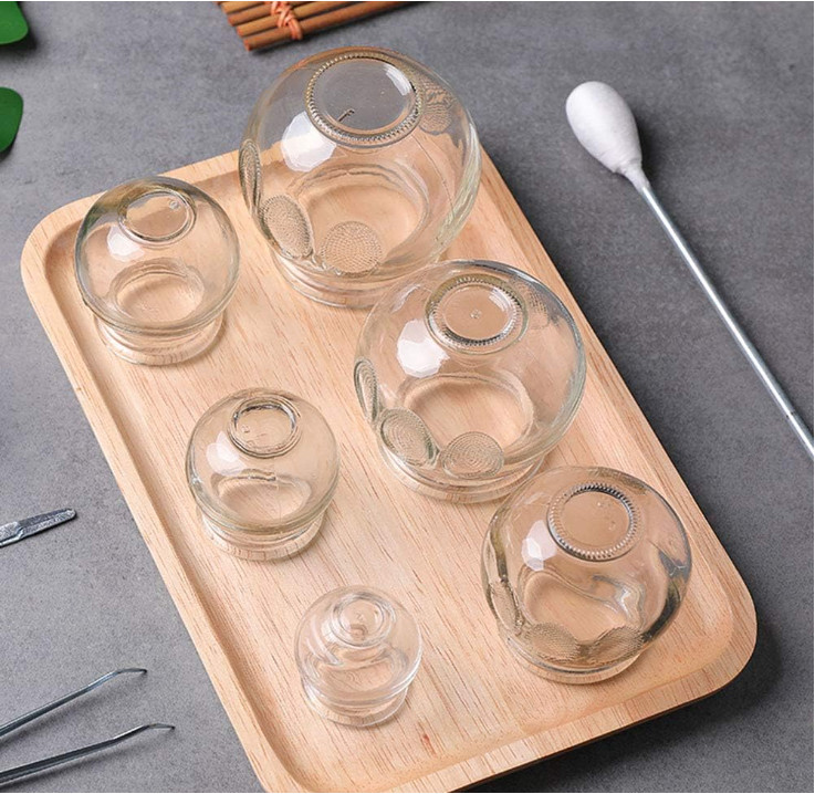Cupping Therapy Sets,14 Cups Thick Chinese Acupoint Glass Cupping Therapy Set