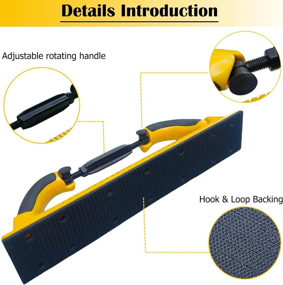 Toromp 2-3/4" x 15-3/4" Adjustable Radius Flex Longboard Hand Sanding File...