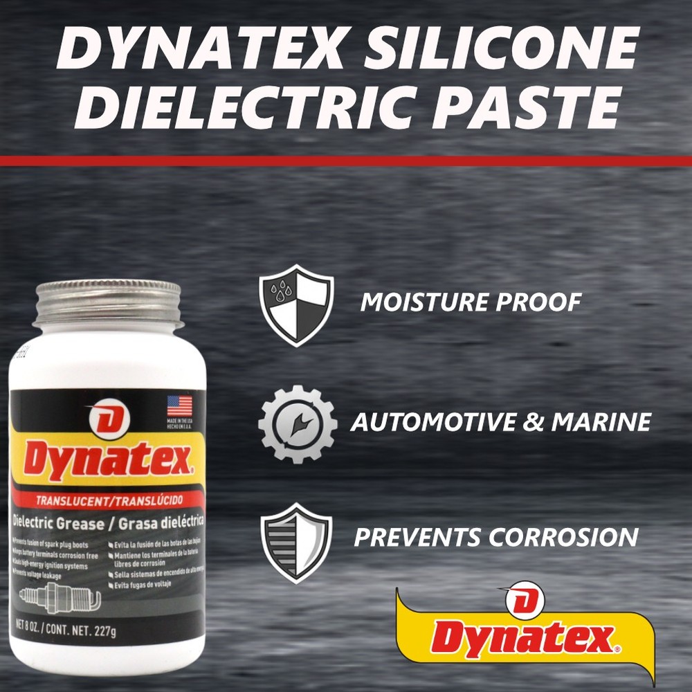 Dynatex Silicone Dielectric Paste 8 oz Tube High Temp (8-Pack)