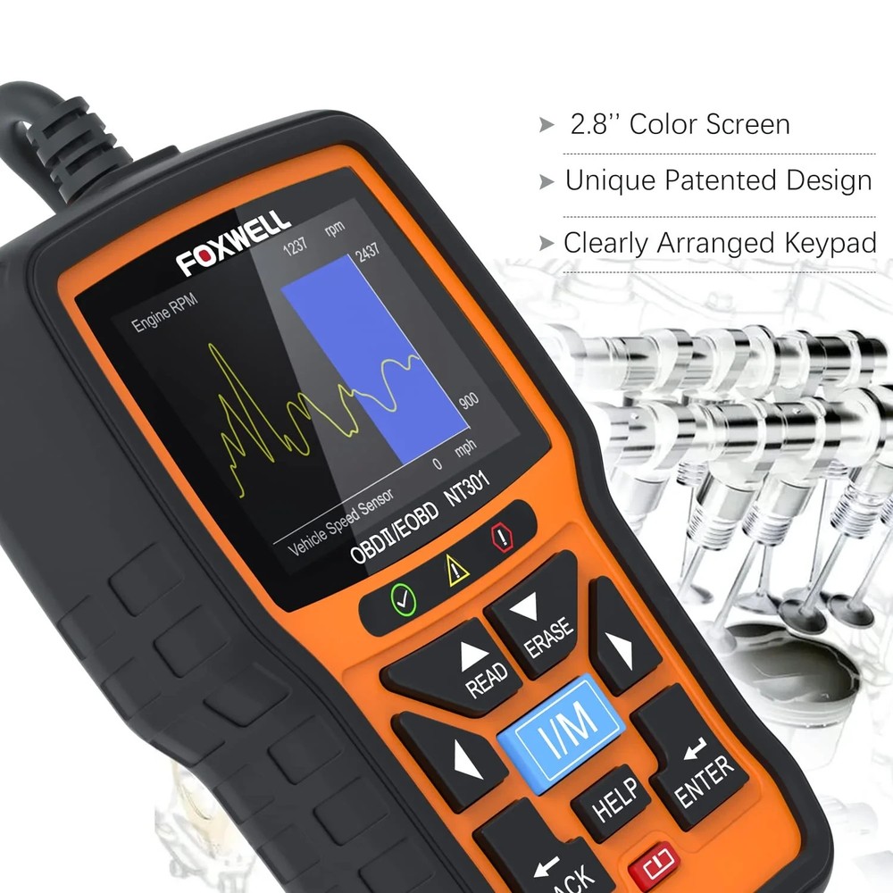Foxwell NT301 OBD2 Scanner Code Reader Check Engine Fault Car Diagnostic Tool US