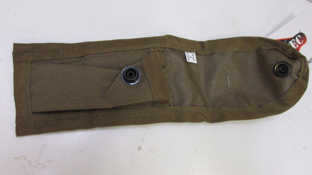 Tru Spec Coyote Brown Single Pistol 9mm Mag Pouch Multitool Knife Flashlight