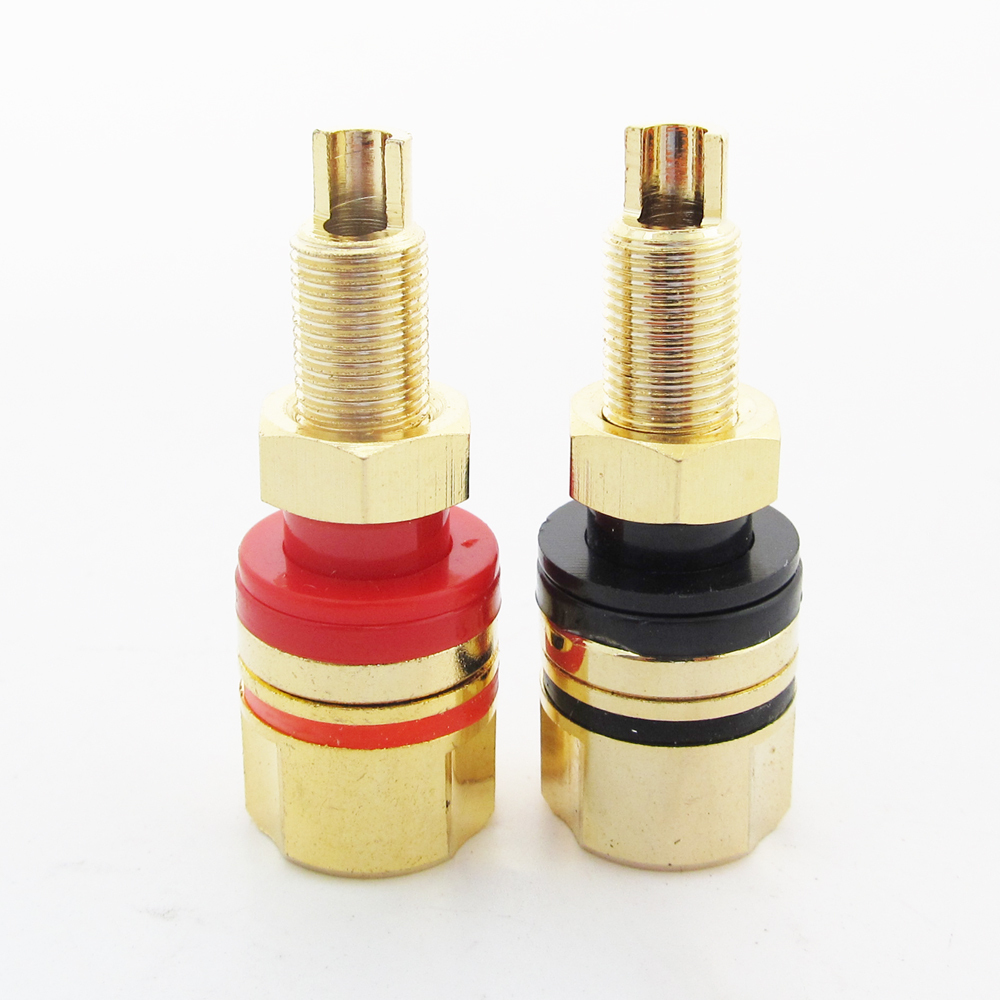 4pcs High Quality Gold Plated Copper Amplifier Speaker Terminal Binding Post