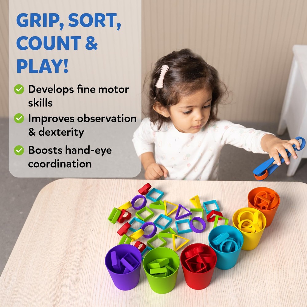 Silicone Rainbow Sorting Game - Learning & Educational Toy, Sorting, Counting...