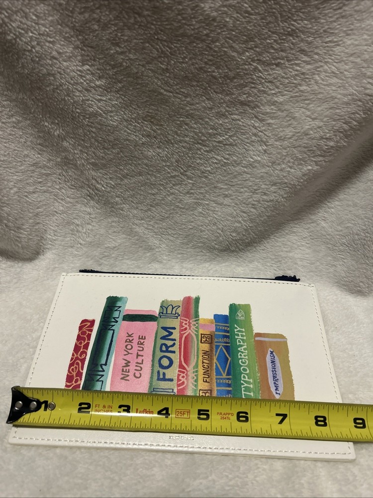 Kate Spade Bookshelf Pencil Pouch Cosmetic Case