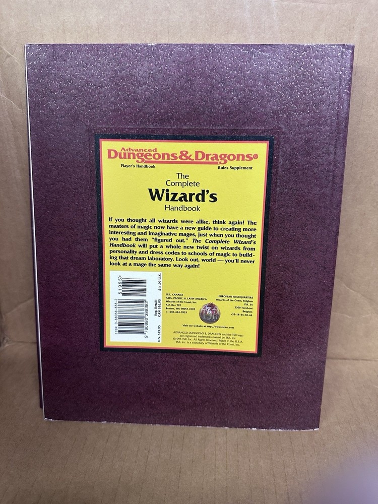 TSR Advanced Dungeons & Dragons Complete Wizard's & Ranger's Handbook