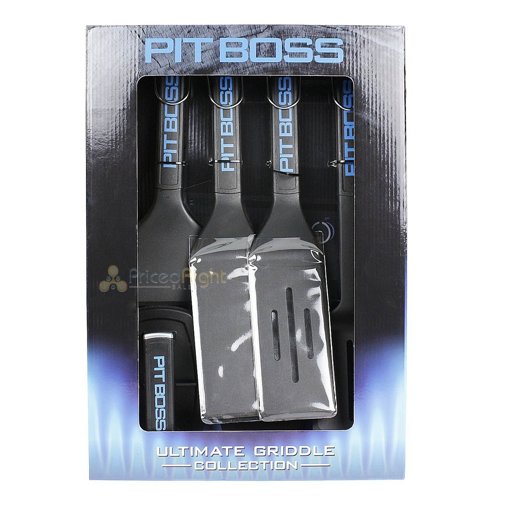 Pit Boss Ultimate Griddle 5 Piece Tool Kit with Spatulas Scraper and Brush 40930