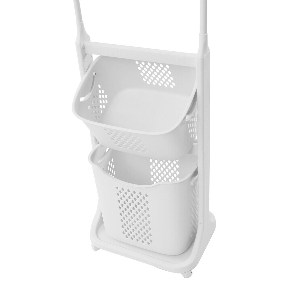 Laundry Basket Bathroom Multi-layer Clothes Storage Household Storage Shelf