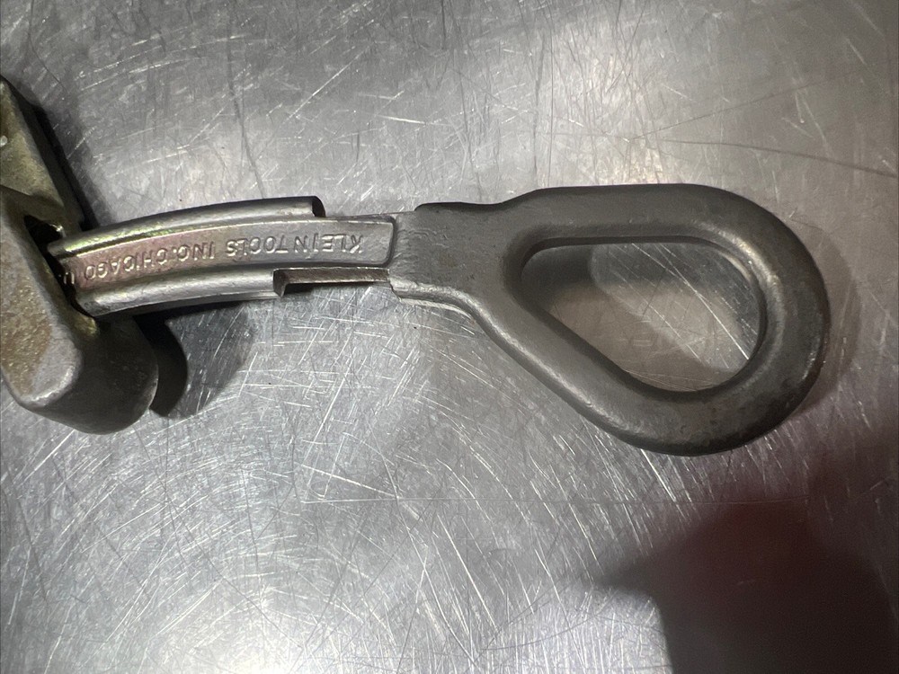 Vintage Klein Tools Grip Cable Wire Puller Cat 1685-31 / 7500LBS Used Surplus.