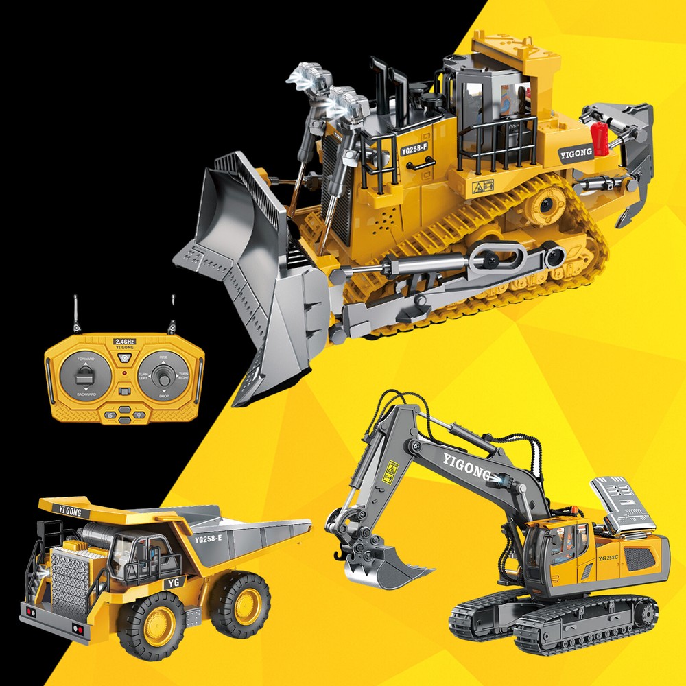 Engineering RC Excavator Toy 1:20 Scale Remote Control Construction Truck Gift