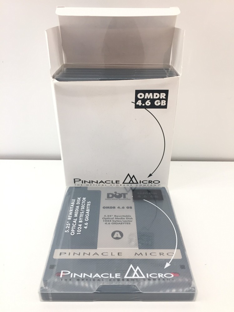 💾 Pinnacle Micro DOT 4.6GB Rewritable Magneto-Optical (MO) Disks ~ 5-Pack NEW
