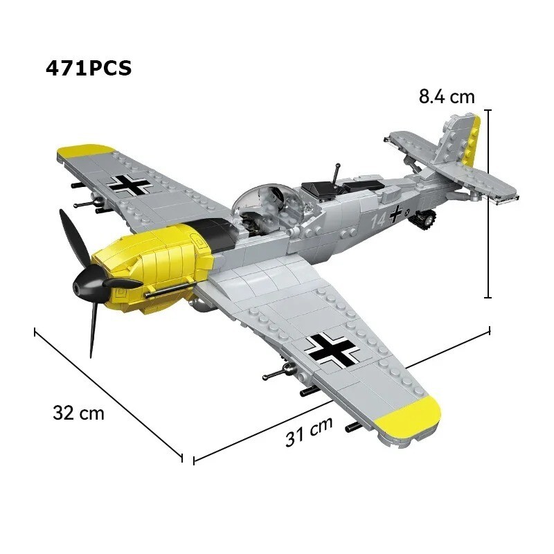 WW2 Fighter Plane Building Blocks 471PCS Set