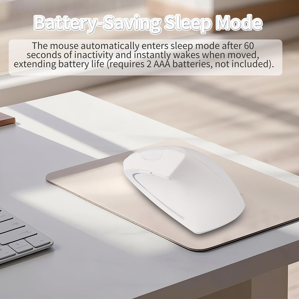 Ergonomic Vertical Wireless Mouse USB C Dual Interface Multi-Device Compatible
