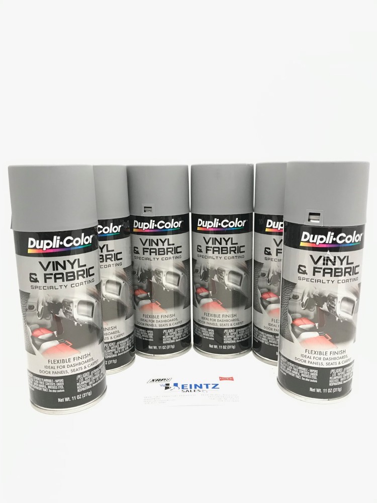 Duplicolor HVP109(6pack) Vinyl & Fabric Spray High Performance Medium Gray 11oz