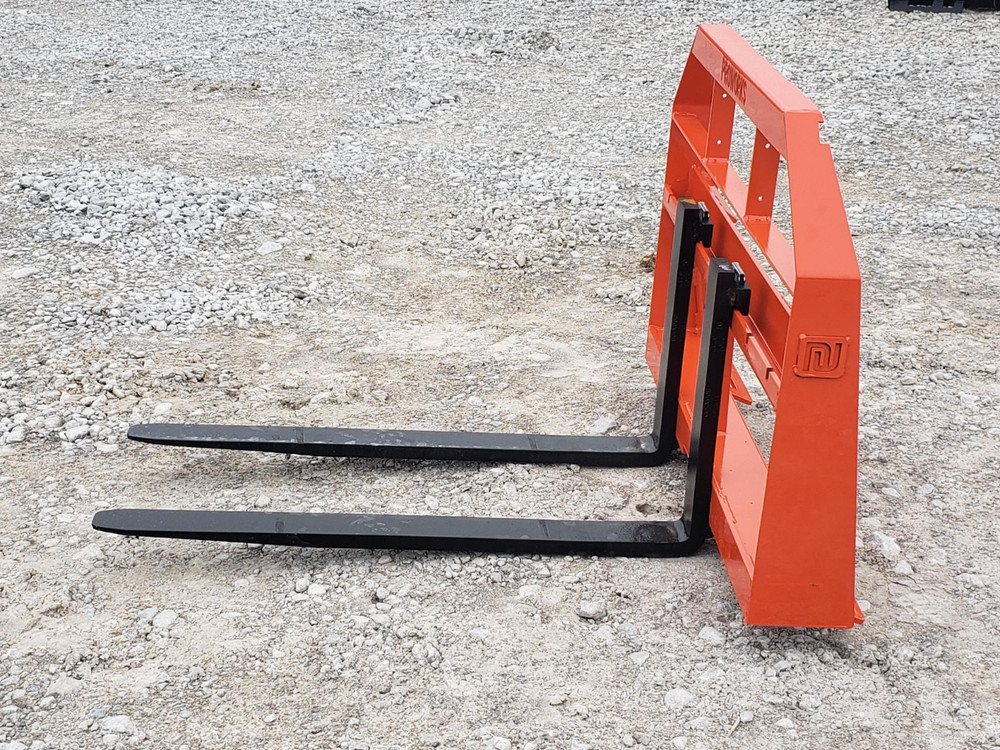 48" Root Grapple and 42" Long Pallet Forks Quick Attach Attachment Combo Package