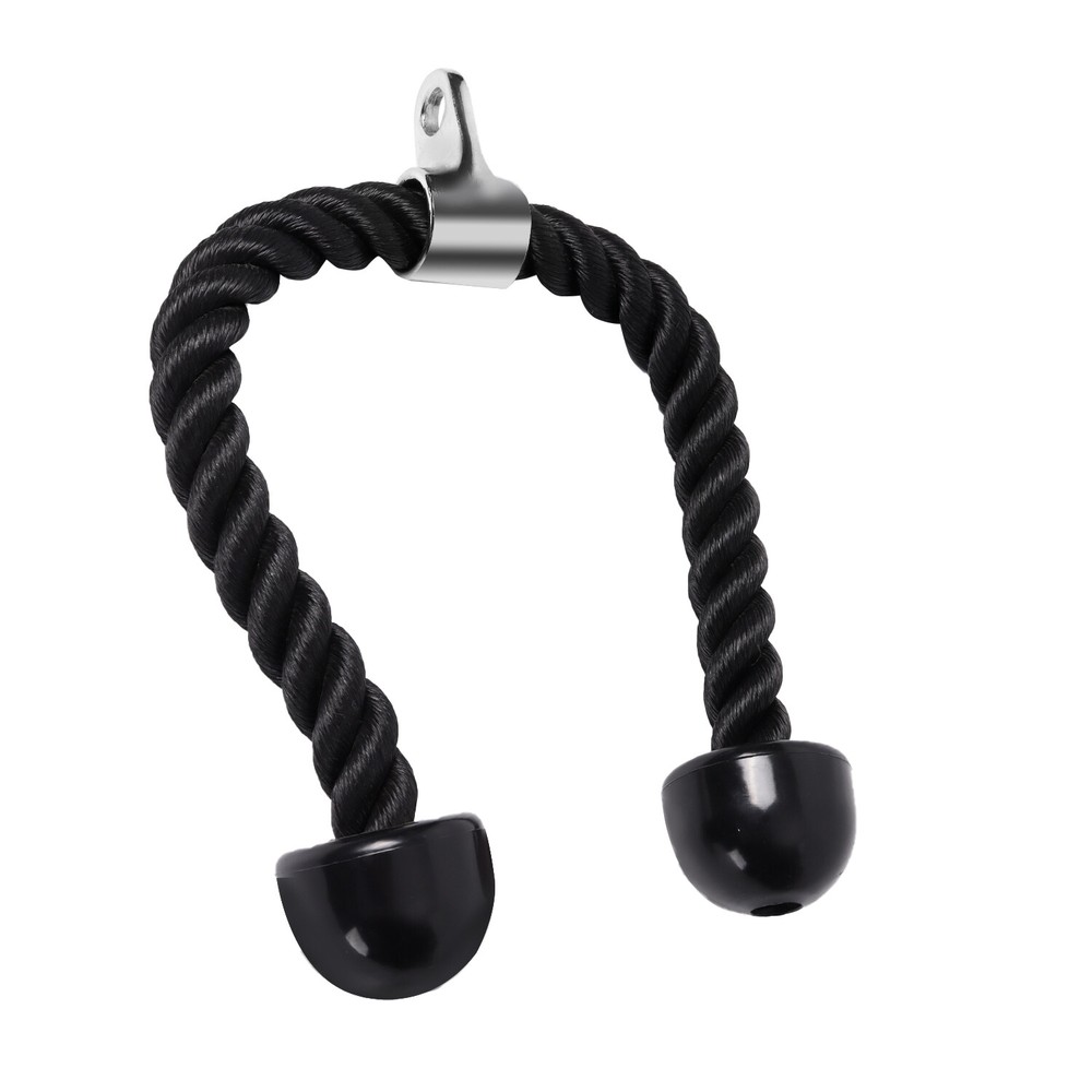 Single or Dual Grip Tricep Rope, Pull Down Cable Machine Attachment