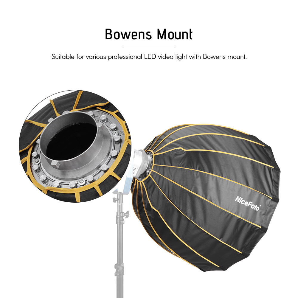 NiceFoto EZ Setup Parabolic deep SoftBox Dome  36" (90 Cm) With Grid