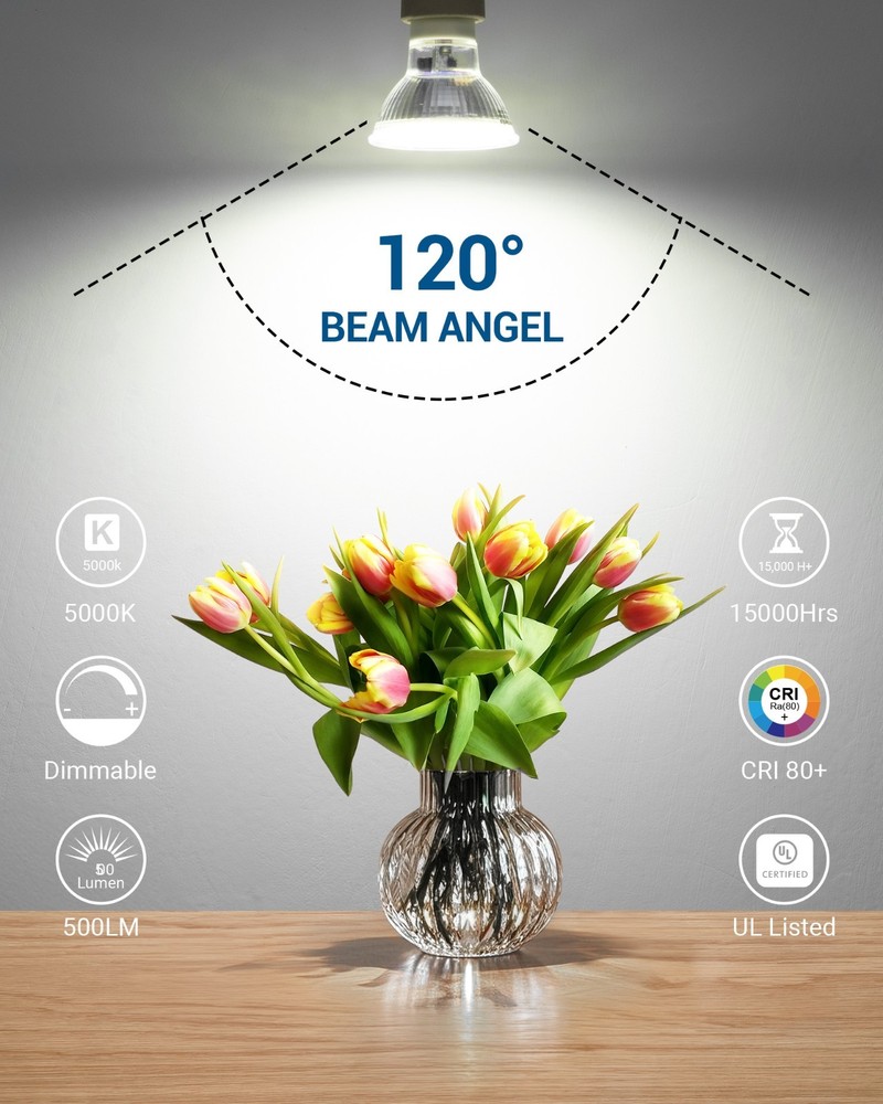 DEWENWILS GU10 Light Bulbs,Dimmable GU10 LED Bulb,Replacement for Track Lighting