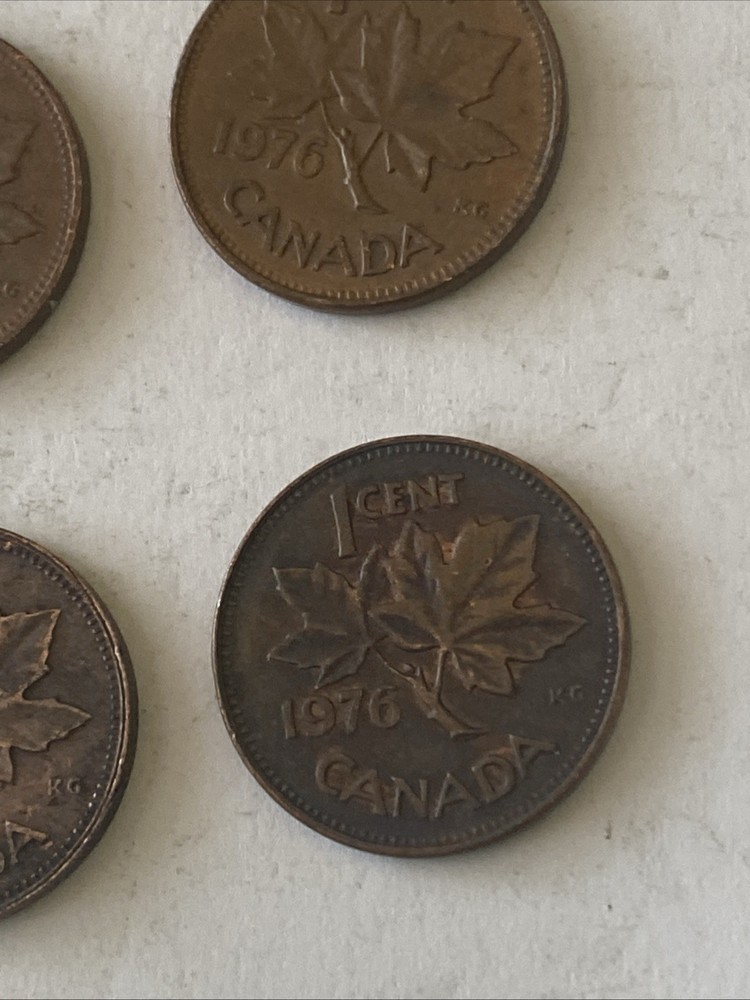 1976 Canada Coins-5 and 1 Cents-Circulated