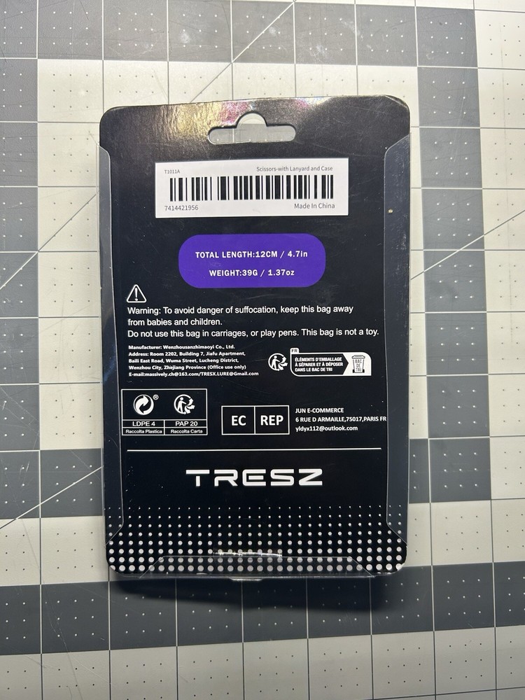 TRESZ Micro Braid Scissors, Cut Resistant Pouch And Lanyard. ￼