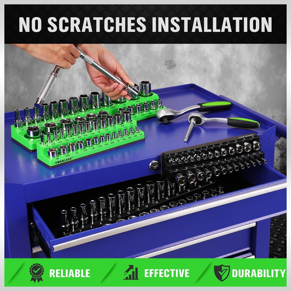 GARDEN TOOLS Magnetic Socket Organizer Set 4PCS Socket Holder Set