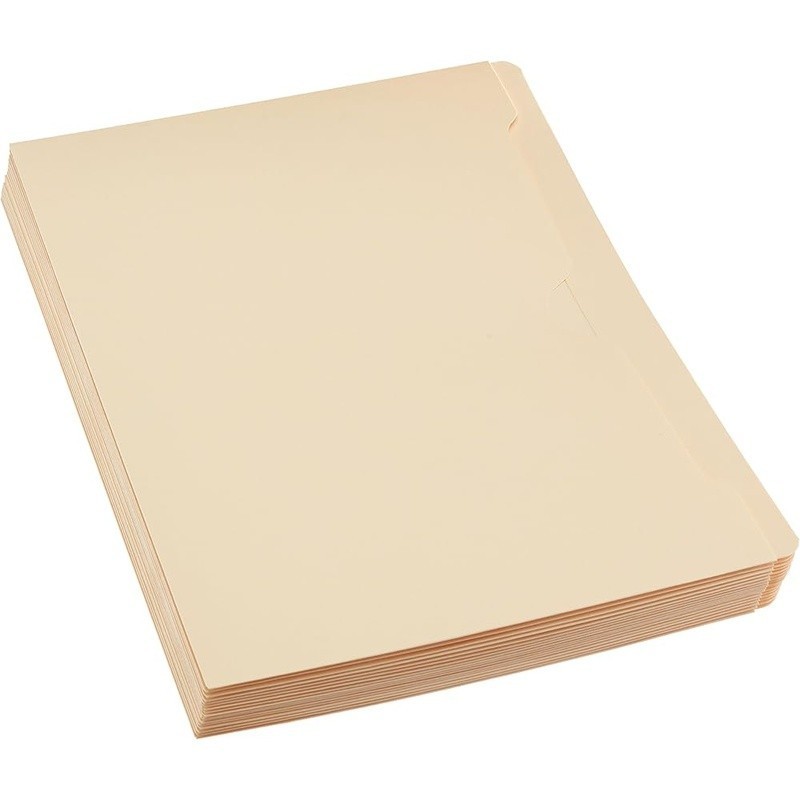 100 Pack Manila File Jackets Letter Size Document Holders Secure Storage New