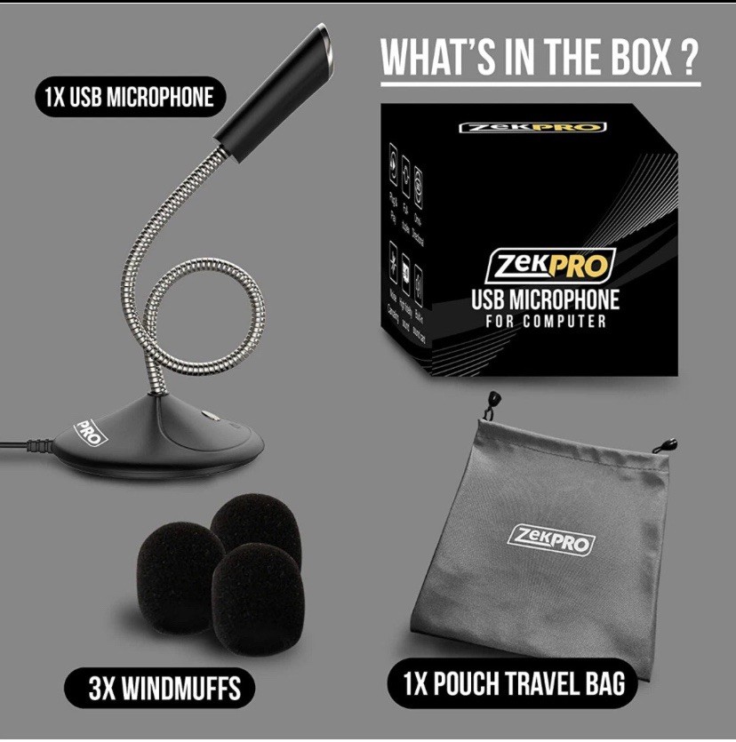 NIB ZekPro USB Microphone for Computer