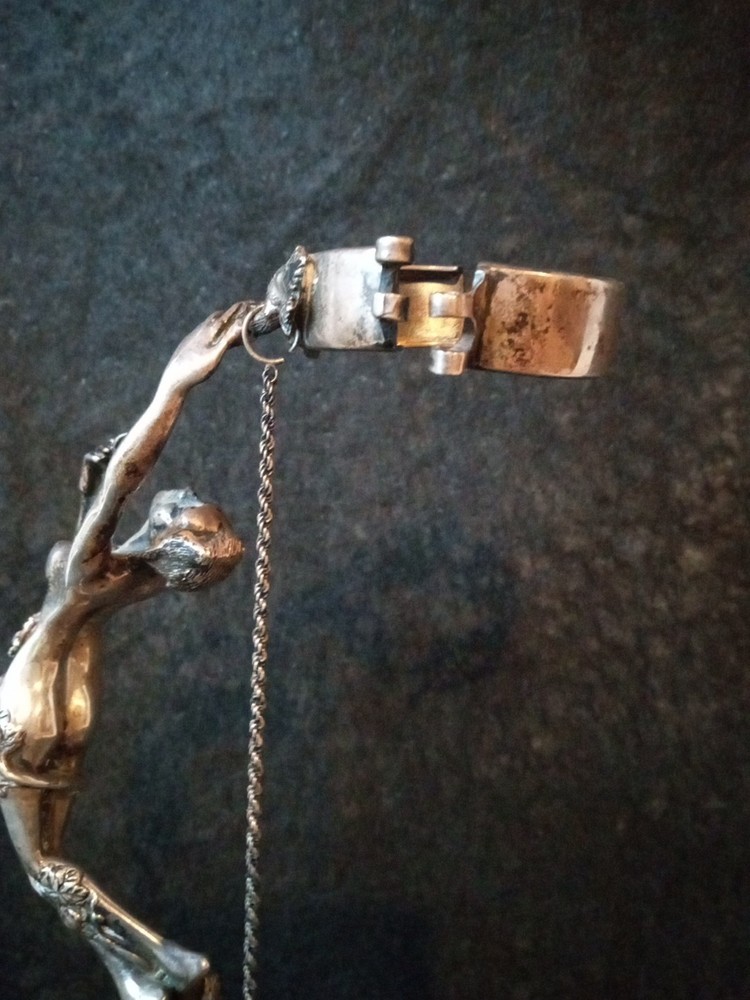 Stunning Solid Sterling Silver 925 Nymph Wine Bottle Holder 558g