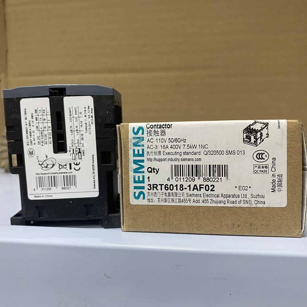 1PCS NEW contactor 3RT6018-1AF02 AC220V SIEMENS