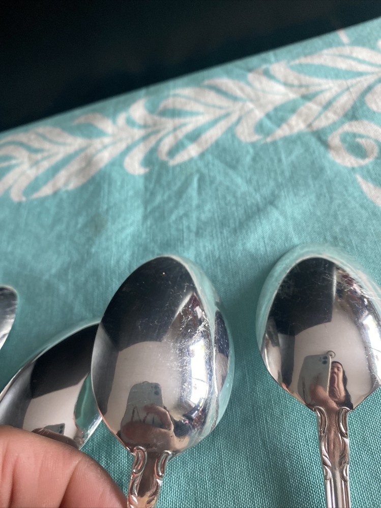4 Towle Aristocrat Silverplate EP Supreme flatware place settings dinner spoons