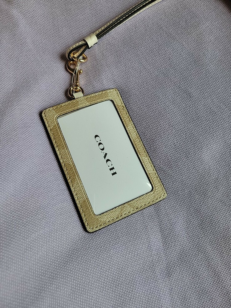 COACH SIGNATURE PRINT LANYARD