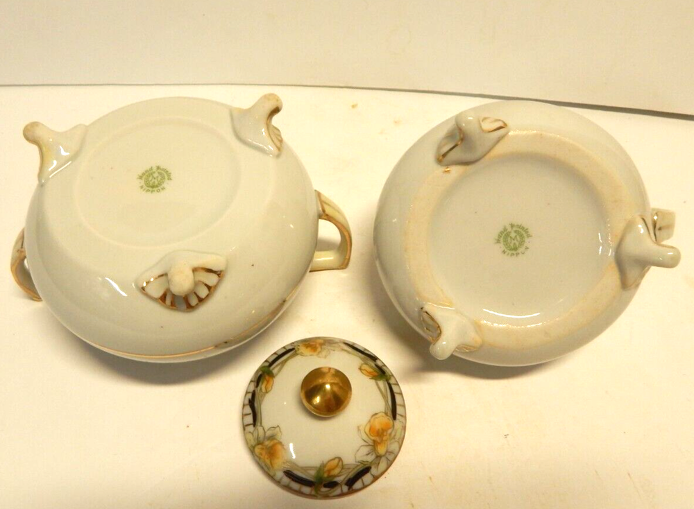 Antique Nippon Creamer & Sugar Bowl