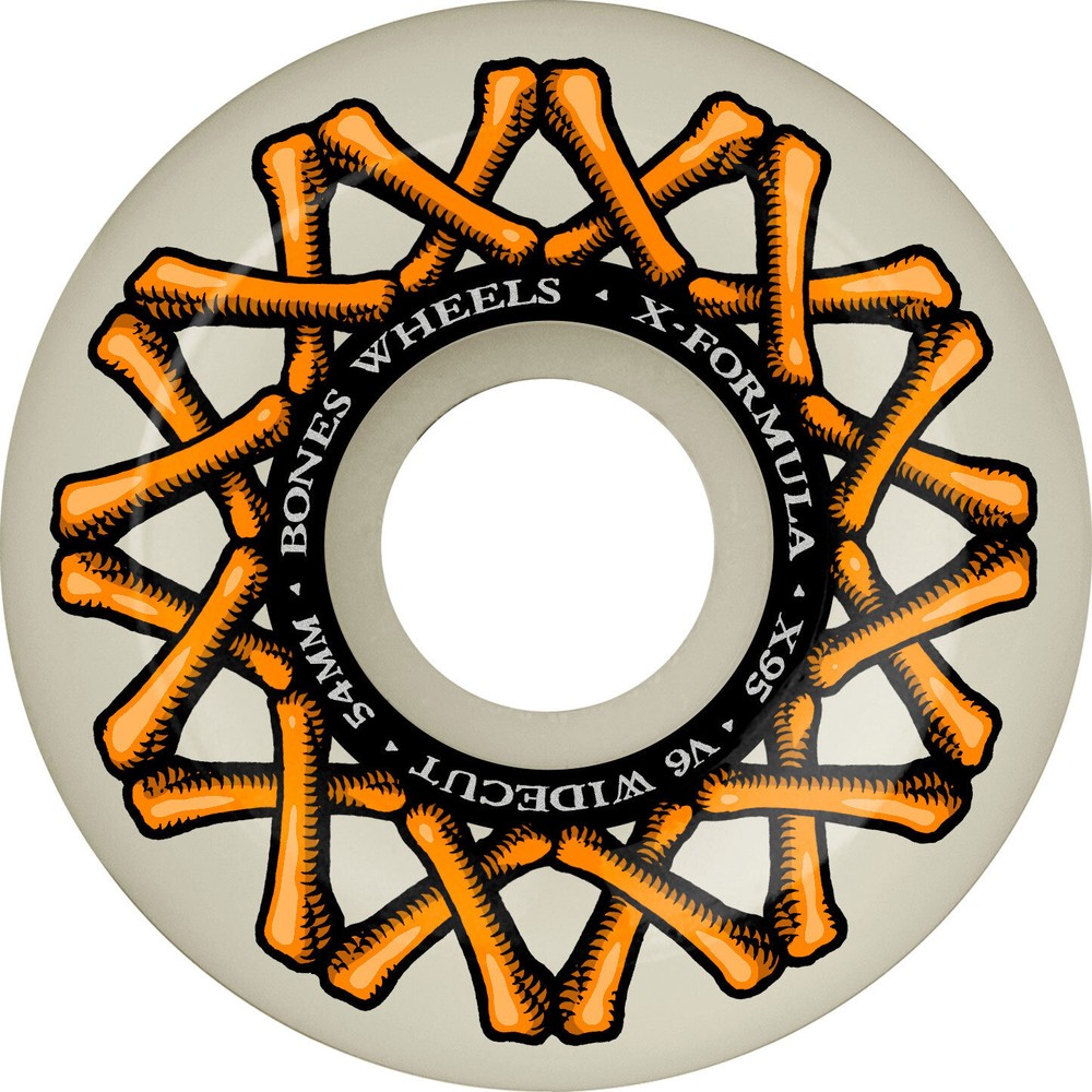 Bones Skateboard Wheels 54mm V6 Widecut X-Formula 95A