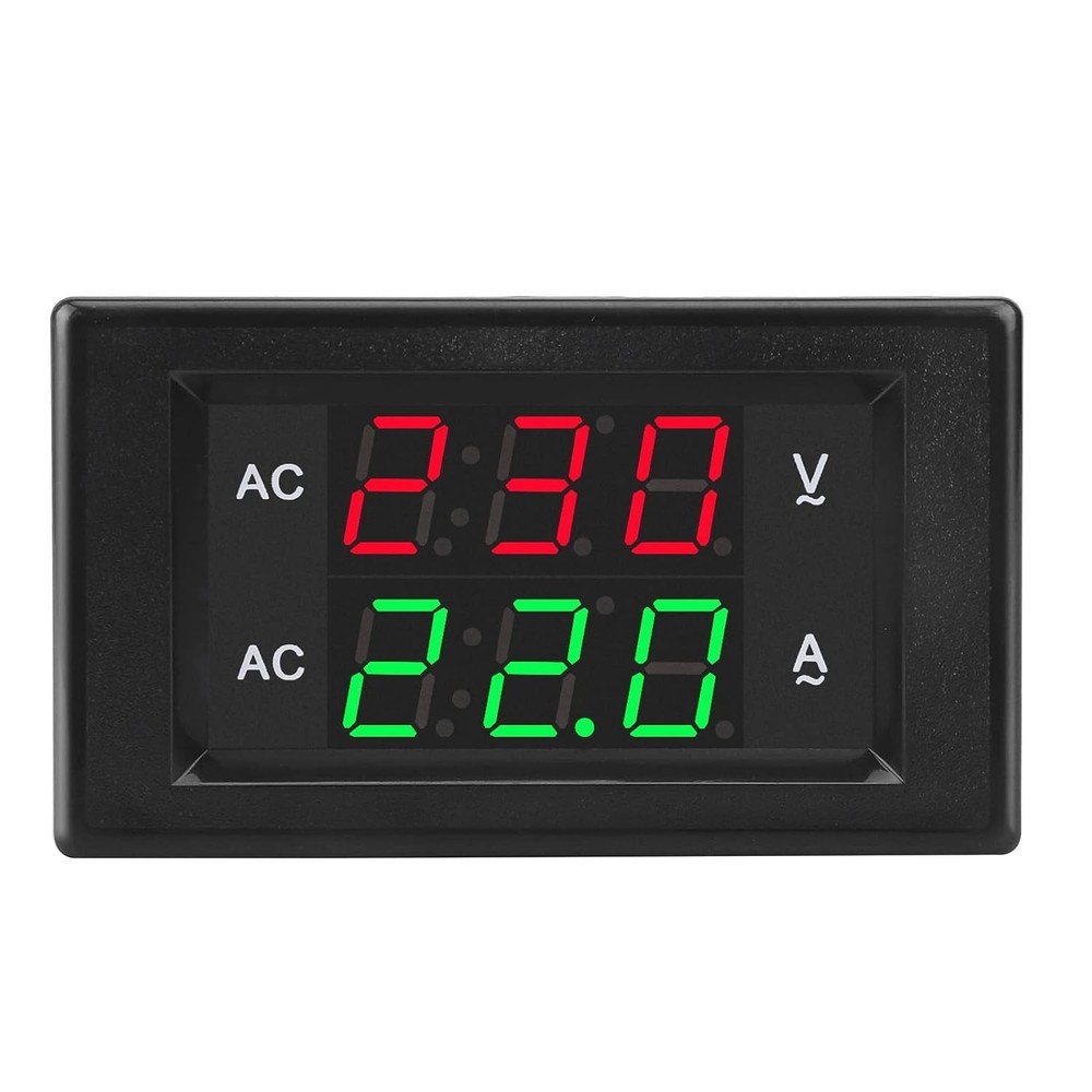 Compact 0.39-Inch LED Volt Amp Meter AC 500V 100A for Safe Electrical Testing