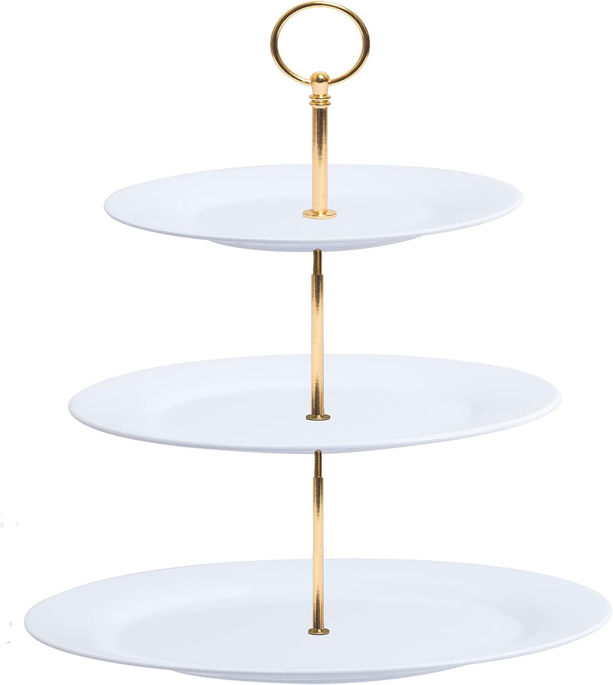 3-Tier Cupcake Stand Melamine Serving Tray Unbreakable Dessert Stand Fruit Candy