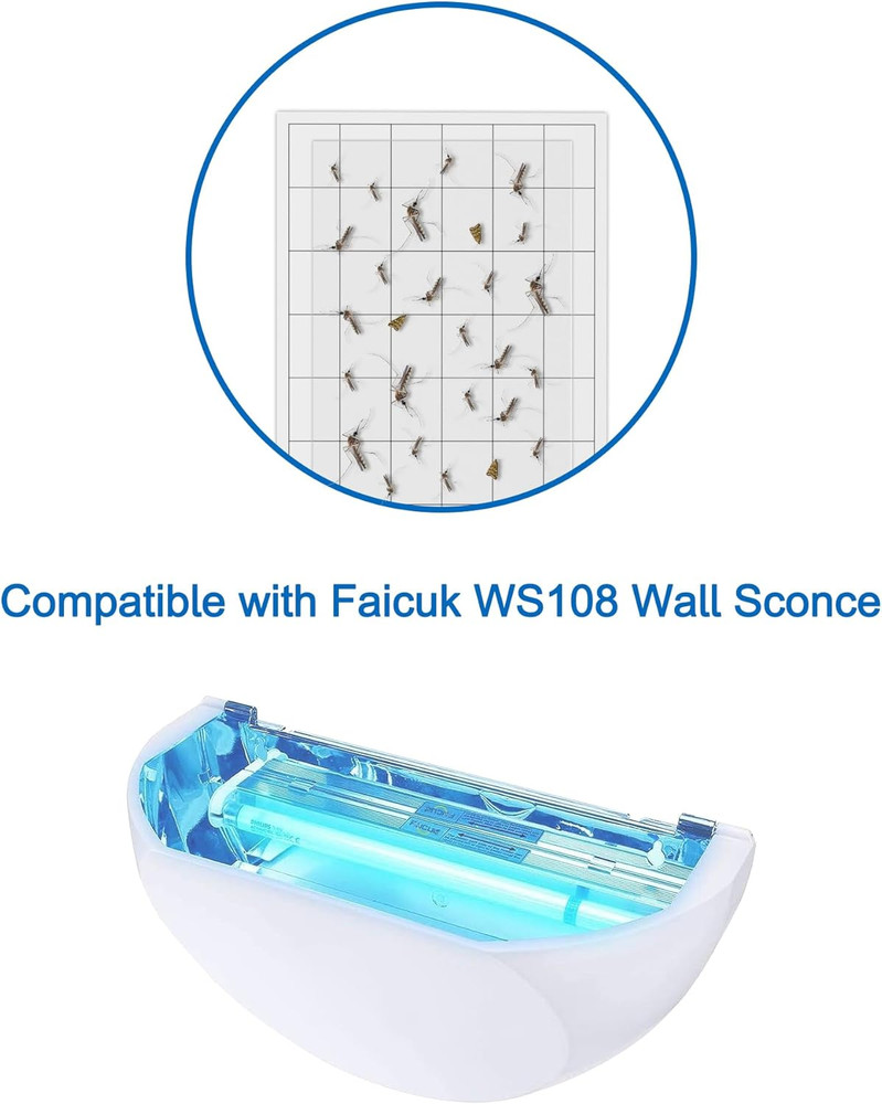 20 Pcs Replacement Sticky Board for Faicuk WS108 Wall Sconce Fly Light Trap