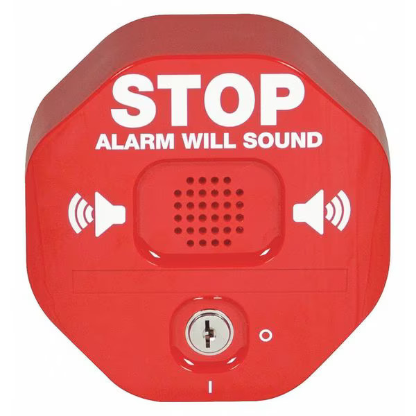 Exit Door Alarm, Key Lock, Audible/Annunciation, Three Minute Piercing Horn,