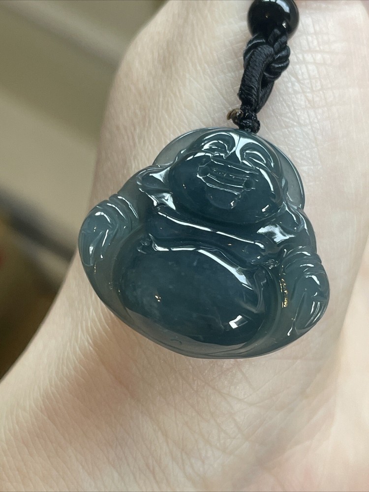 純天然翡翠A貨 老坑冰藍水佛公 水頭極好 帶國檢證書Genuine Grade A Burma Jade