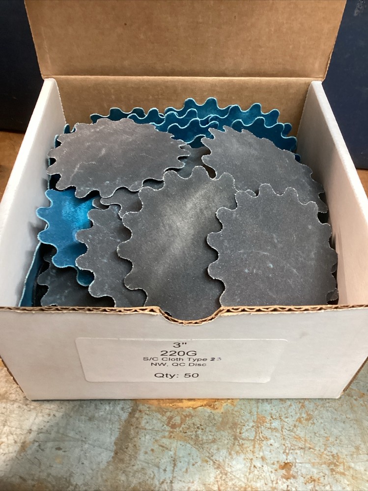 Box Of 50 #220G Cloth Type 23 S/c 3” Discs