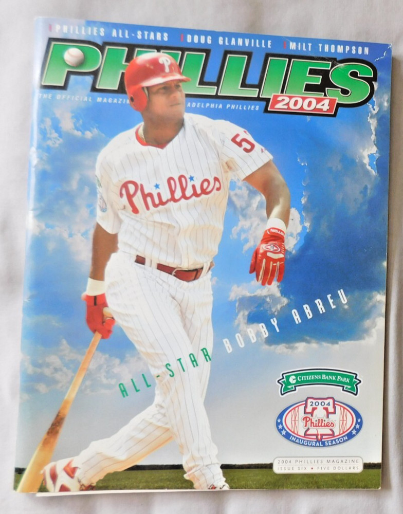 Bobby Abreu 2004 Philadelphia Phillies issue #6 Program Ex