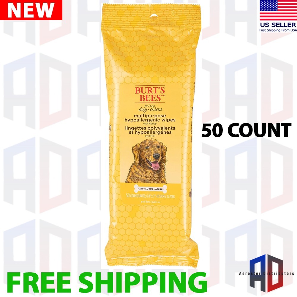 Burt's Bees Dog Multipurpose Hypoallergenic Wipes 50 count Resealable