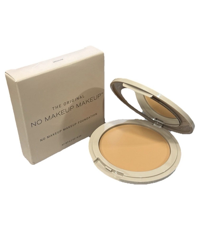 The Original NO MAKEUP MAKEUP Foundation  Medium New With Brush