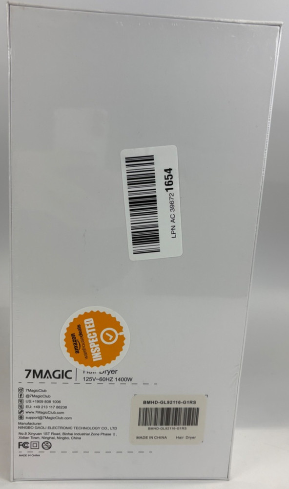 7 Magic High Speed Hair Dryer Open Box