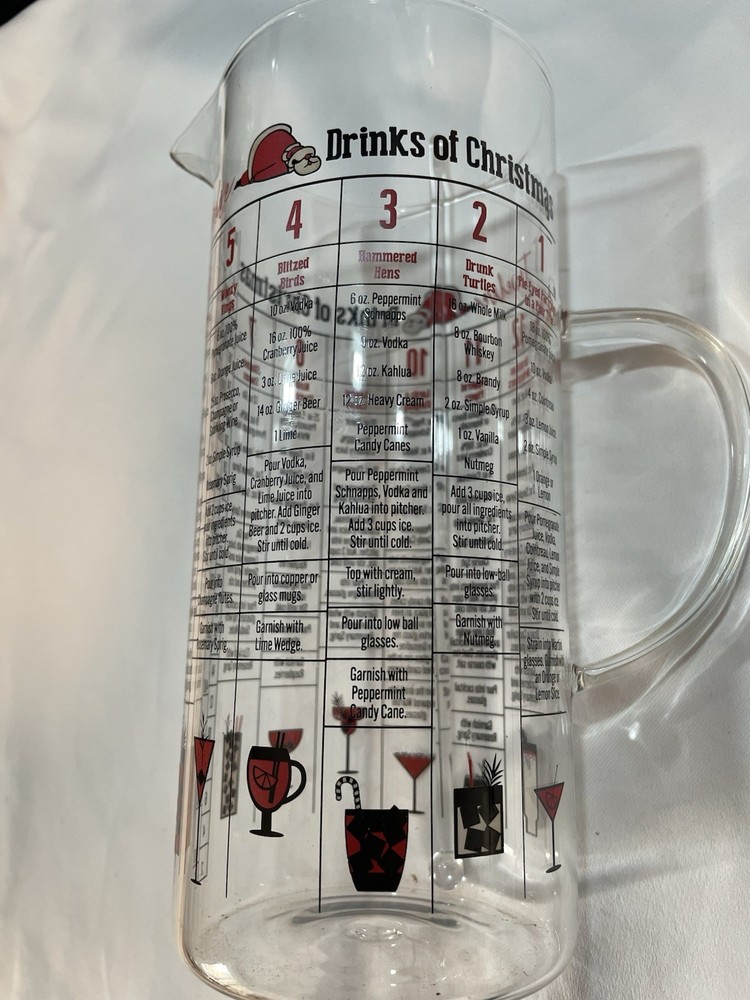 12 Drinks of Christmas Pitcher and Stirrer