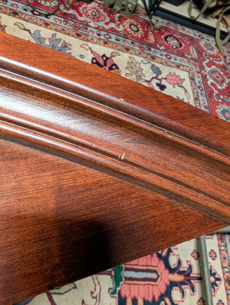 British Classics Ethan Allen Armoire Crest Pediment Cherry cinnabar