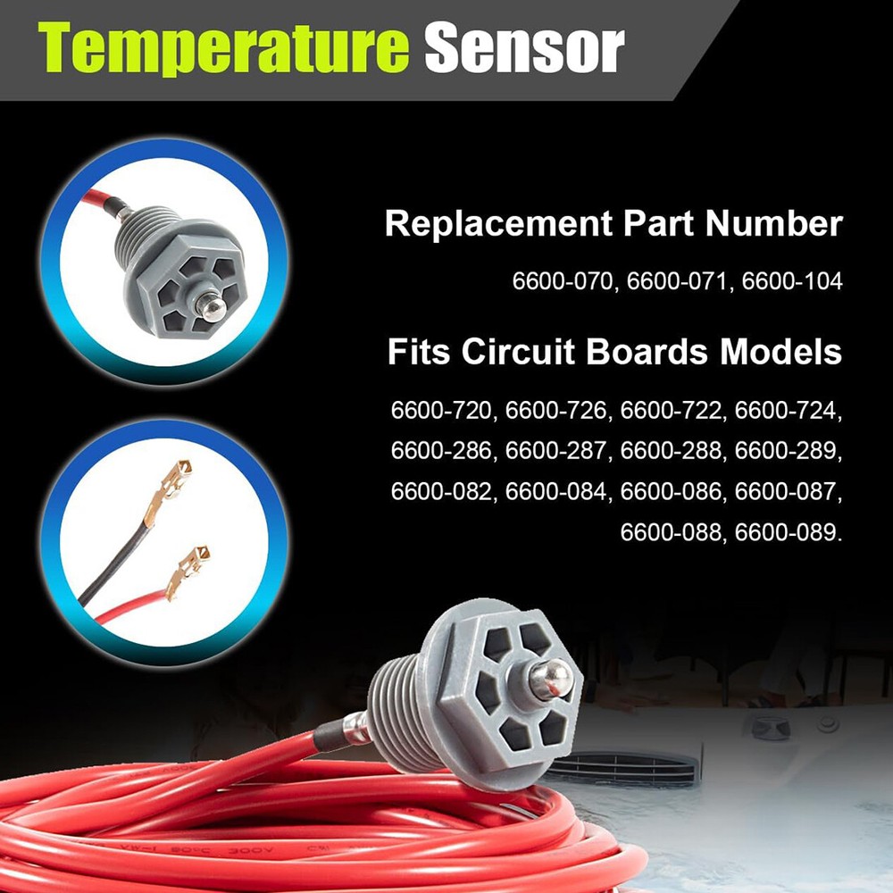 for Jacuzzi Sundance Spa Temperature Sensor Curled Finger Temp Sensor 6600-166