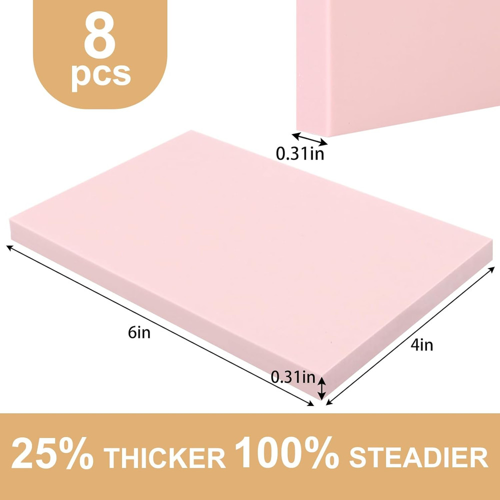 8Pcs 4"X6" Rubber Carving Blocks, Soft Linoleum Block for Printmaking, Rectangle