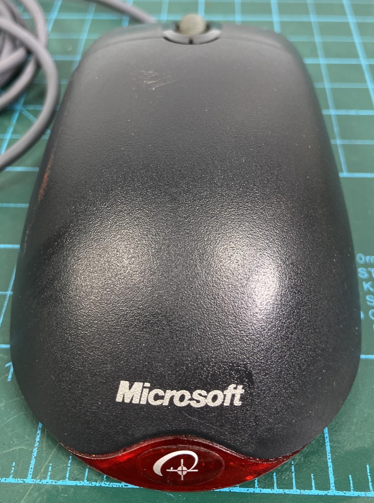 Microsoft Wheel Mouse Optical USB Wired Black Scroll Wheel Vintage PC Accessory