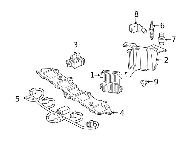 Genuine GM Engine Control Module Bracket 15905990
