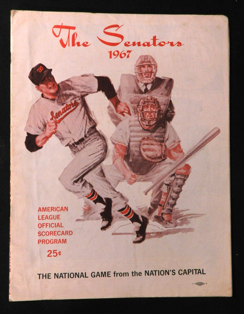 1967 Washington Senators MLB Baseball Game Program