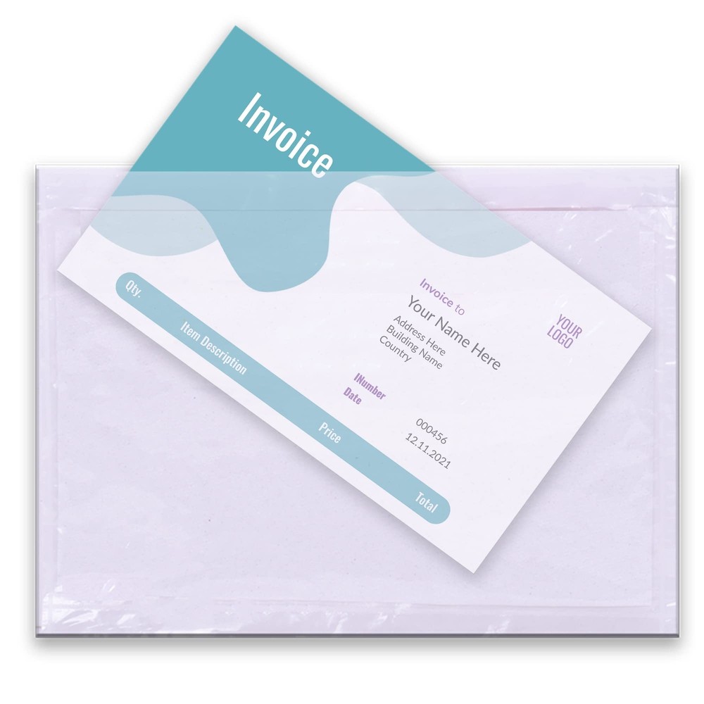 Packing List Pouches Shipping Label Envelopes Clear Adhesive Top Loading Pack...